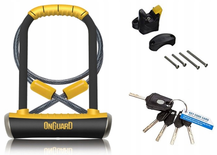 U-LOCK ZAPIĘCIE ROWEROWE ONGUARD + LINKA STALOWA