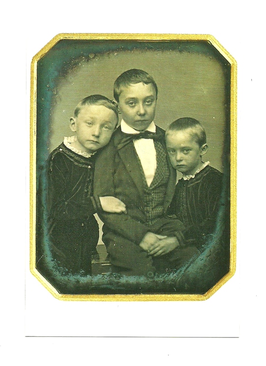 Poczt. - Portret trzech braci / dagerotyp, XIX w.