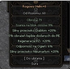 METIN2 DIUMAR ROGOWY HEŁM+8 20 DIABŁY 20 DT