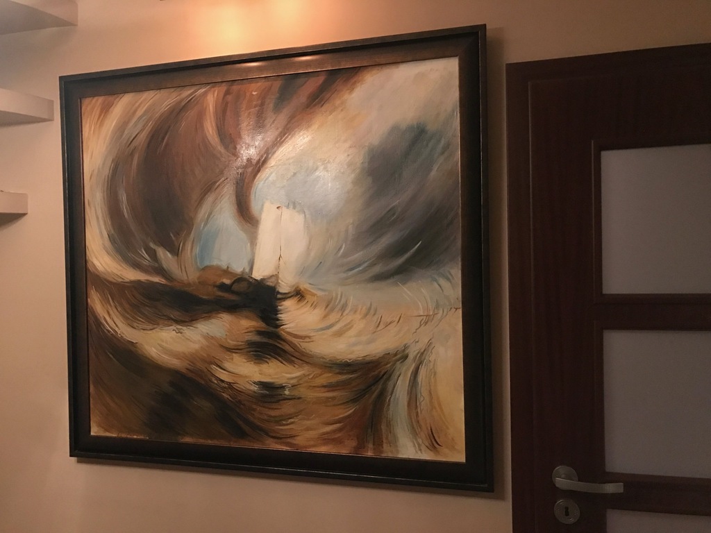UNIKAT olej na płótnie William Turner BURZA ŚNIEŻ.