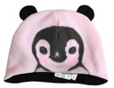 H&M NOWA CZAPKA POLAR RÓŻ PINGWINEK 92/104