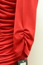 Elegantné šaty červená 46 PaniXL Dĺžka midi