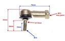 END DRIVE SHAFT KIEROWNICZEGO LEFT SCREW ATV EAGLE SHINERAY M12/12 photo 2 - milautoparts-fr.ukrlive.com