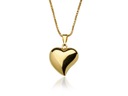 Zlaté srdce - Strieborný náhrdelník pozlátený 24k zlatom Značka Ade Art