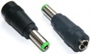 Розетка DC ADAPTER 2,1/5,5, вилка 3,0/6,3 (4186)