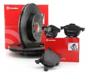 Диски BREMBO, задние колодки, SKODA OCTAVIA II, 253мм