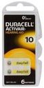 60 x 10 слуховых батарей PR70 Duracell ActivAir