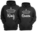 СВИТШОТ ДЛЯ ПАР С KING QUEEN HOOD, МНОГИЕ ДИЗАЙНЫ