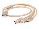 USB-кабель 1м 3в1 для зарядки micro usb usb c apple