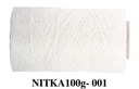Nit lněná nit leštěná tenká, 100g/120mb, BÍLÁ/PŘÍRODA dle výběru Značka Pogotowie Florystyczne