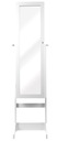 Ювелирный шкаф, зеркальный туалетный столик, белый блеск, 41x147x36,5 см для подарка