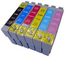 6x чернил T0801 для EPSON P50 PX660 R285 RX585 PX710