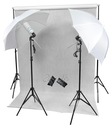 ZESTAW DOMOWE STUDIO 2x125W + TŁO FOTOGRAFICZNE