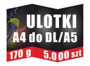 Листовки А4, сложенные до DL/А5 - 5000 шт. 170г.