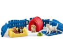 SCHLEICH Собаки щенки + плюшевый мишка + аксессуары - 42480