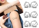 Водная татуировка со СЛОНАМИ Влюбленные слоны СЛОН 63