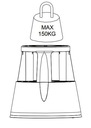 Stolička na kolieskach LIFT Twinco &quot;Slonia Noha Hĺbka nábytku 43 cm