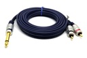 Przyłącze 2x RCA CHINCH NA wtyk JACK 6,3MONO 1,5m