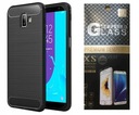 Karbon Etui Carbon Samsung Galaxy J6+ Plus + SZKŁO