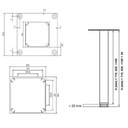 4 X ALU NOHA K STOLU DOSKY H 710 MM NASTAVITEĽNÁ Kód výrobcu 4.N.60x60x710.A
