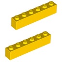 Кирпич LEGO 1x6 300924 3009 желтый WeDO 9580 2 шт.