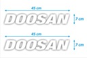 НАКЛЕЙКИ НАКЛЕЙКИ - DOOSAN - 2 шт - БЕЛЫЕ