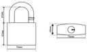 VISIACI ZÁMOK UPÍNAČ 75MM HRUBÝ SATÉN ANTIKORÓZNY Typ visiaceho zámku Visiaci zámok