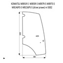 СТЕКЛО ДВЕРИ KOMATSU WB91R WB93R WB97R WB146PS WB1