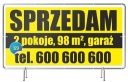 Прочный баннер 2x1 м для продажи дома/участка/квартиры