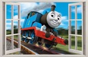 НАКЛЕЙКИ НА НАСТЕНЫ Окно TOMEK THE TRAIN 67 70x46 см
