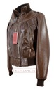 Dámska kožená bunda BRONZ 40 Sťahovák Krátka N1 Značka ELEGANCJA