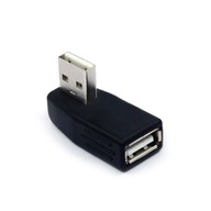 Кутовий адаптер USB 2.0 лівий штекер-гніздо