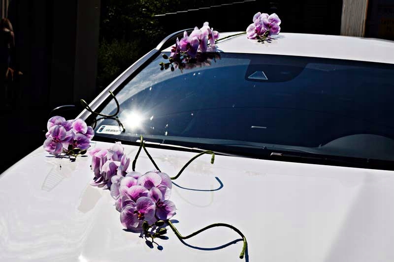 Dekoracja na samochód ślub ozdoby na auto do ślubu
