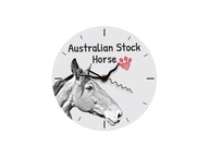 Kôň Australian Stock Horse Stojace hodiny s grafikou