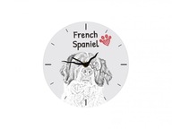 Francúzsky španiel Stojace hodiny s grafikou, MDF
