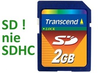 TRANSCEND 2 GB karta pamięci SD 2GB - nie SDHC !