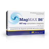 OLIMP MagMAX B6 Až 687mg HORČÍK 50 tabliet VITAMIN STRES ÚNAVA