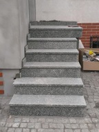 Schody stopnie stopnice granitowe granit szary strzegomski