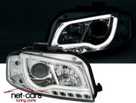 Фары фары audi a3 8p 03-08 h7 /h1 трубка огни neon led серый хром, хромом