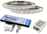 SADA LED pásik 300 SMD RGBW 5050 diaľkový ovládač 10m