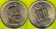Turcja 100 Bin Lira 2004 r.