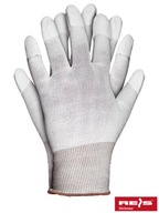 Rękawiczki nylonowe białe poliuretanowe r.8(M)