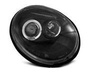 Фары перед vw new beetle black led angel диодная, диодное - фото