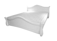 Drevená posteľ 180x200 dubová biela + ROŠT