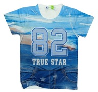 BLÚZKA T-shirt TRUE STAR 8 cca 122/128 WHITE
