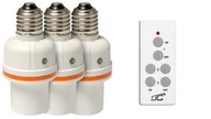 Sada objímok 3ks pre žiarovky E27 60W na diaľkové ovládanie