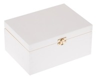 Drevená krabička 22x16x10,5 skrinka biela eko