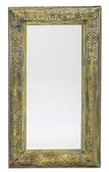 Zrkadlo prelamované marocké nástenné obdĺžnik rám kov 640 x 1120 mm