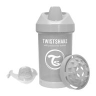 Hrnček netečúci Twistshake s mixérom 300 ml sivý