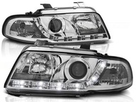 Фары передние dayline audi a4 b5 95-99r хром, хромом - фото